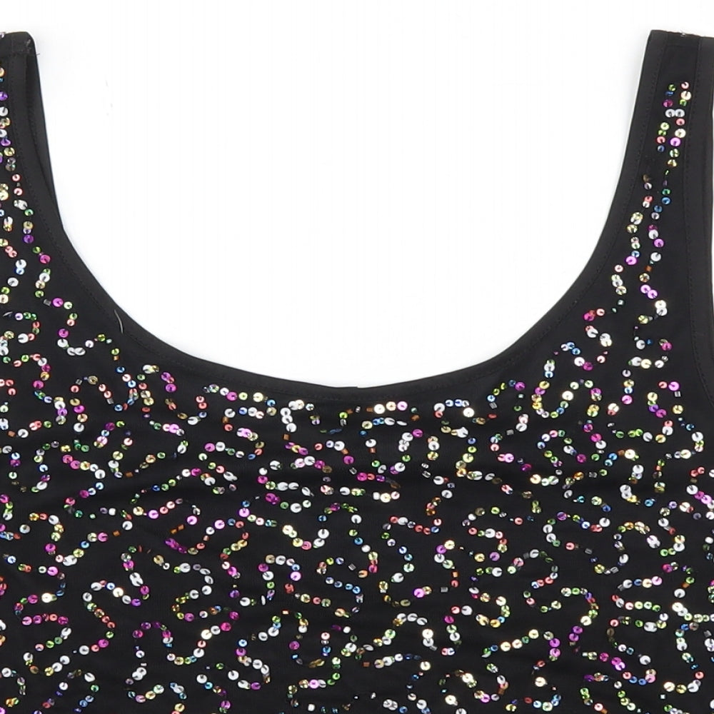 H&M Womens Black   Basic T-Shirt Size 10