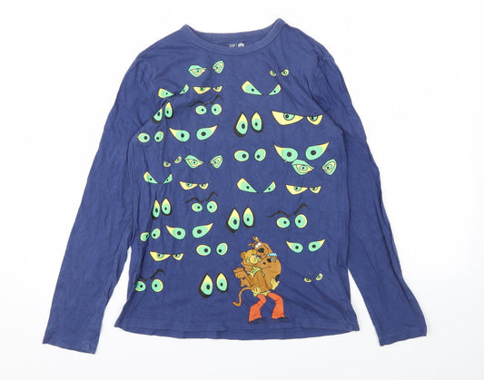 Gap Boys Blue Animal Print  Basic T-Shirt Size XL