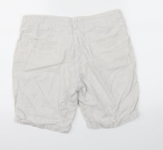 Dorothy pekins Womens Grey Striped  Cut-Off Shorts Size 10