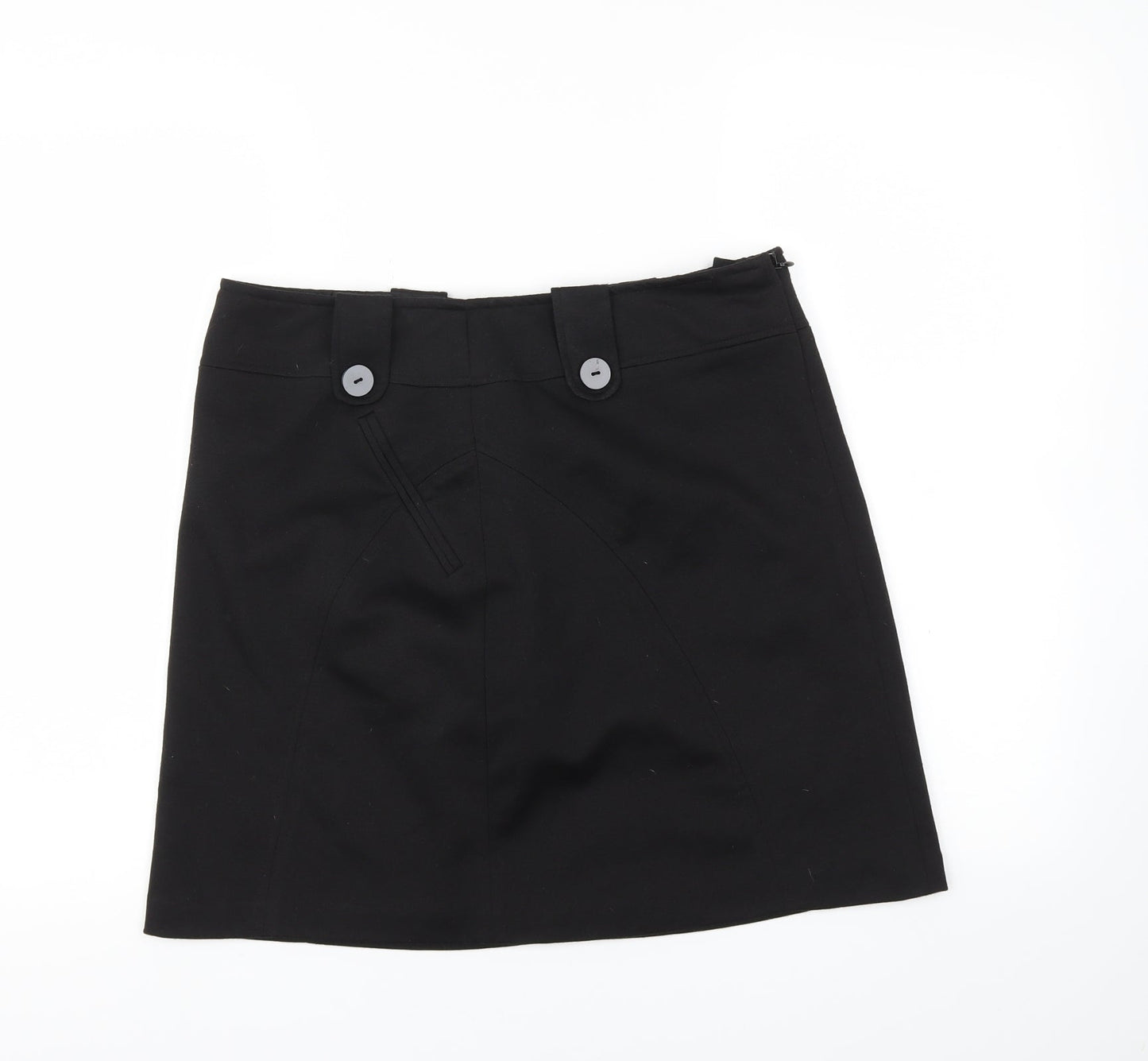 Wallis Womens Black   A-Line Skirt Size 12