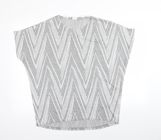 MITZY Womens Silver   Basic T-Shirt Size M