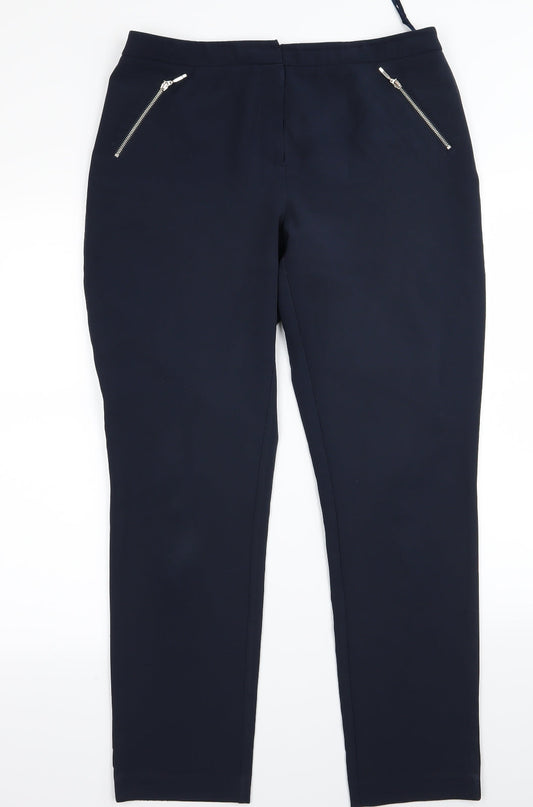 by very Womens Blue   Trousers  Size 12 L29 in