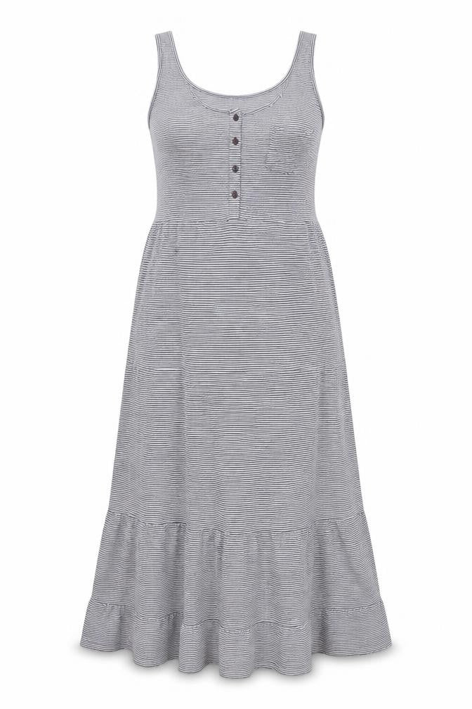 Papaya Womens Blue Striped  A-Line  Size 10  - Frill Detail