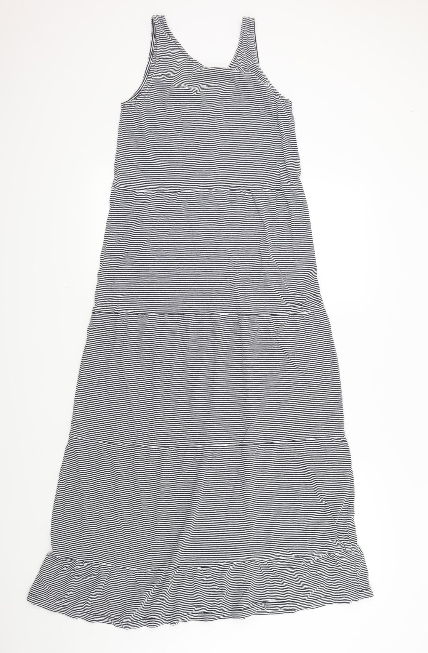 Papaya Womens Blue Striped  A-Line  Size 10  - Frill Detail