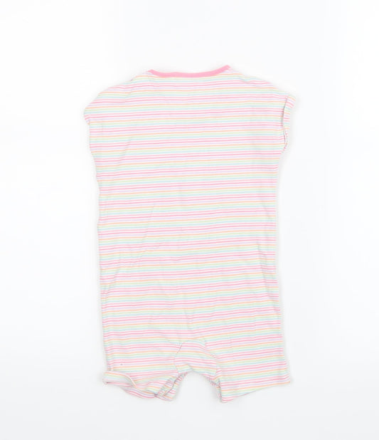 NEXT Girls Pink Striped  Babygrow One-Piece Size 18-24 Months