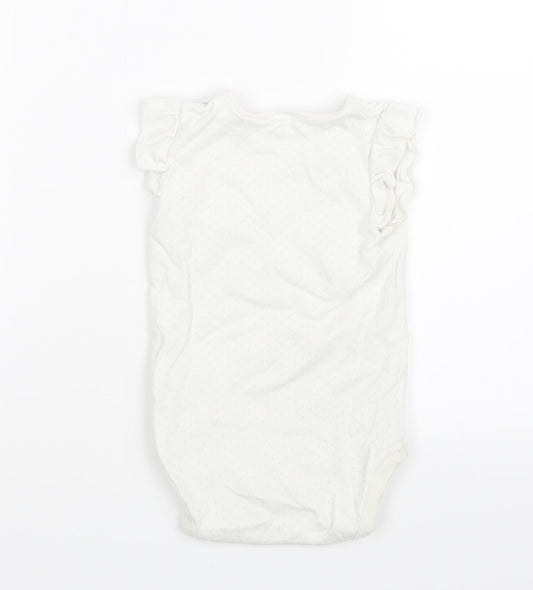 NEXT Girls White Polka Dot  Babygrow One-Piece Size 18-24 Months