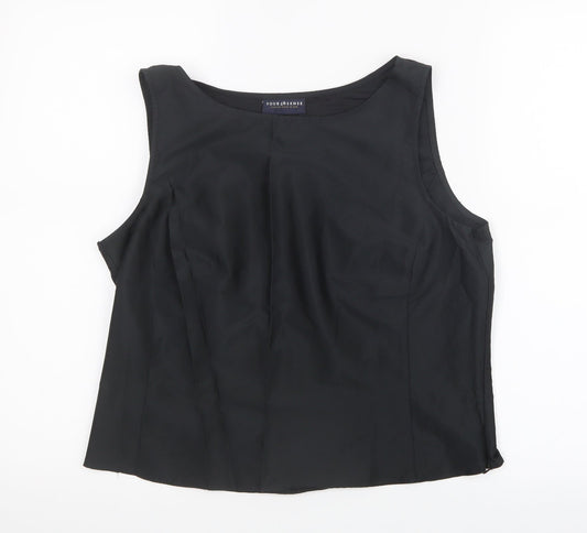 Your 6th Sense Womens Black   Basic Blouse Size 14