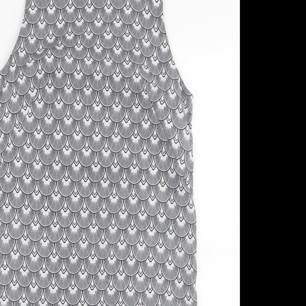 H&M Womens Black Geometric  Tank Dress  Size 4
