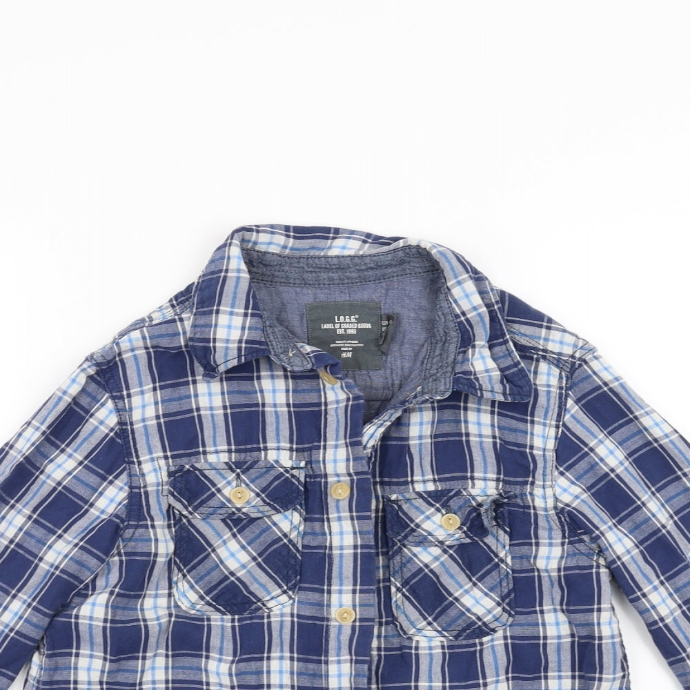 Primark Boys Blue Check  Basic Button-Up Size 9-10 Years
