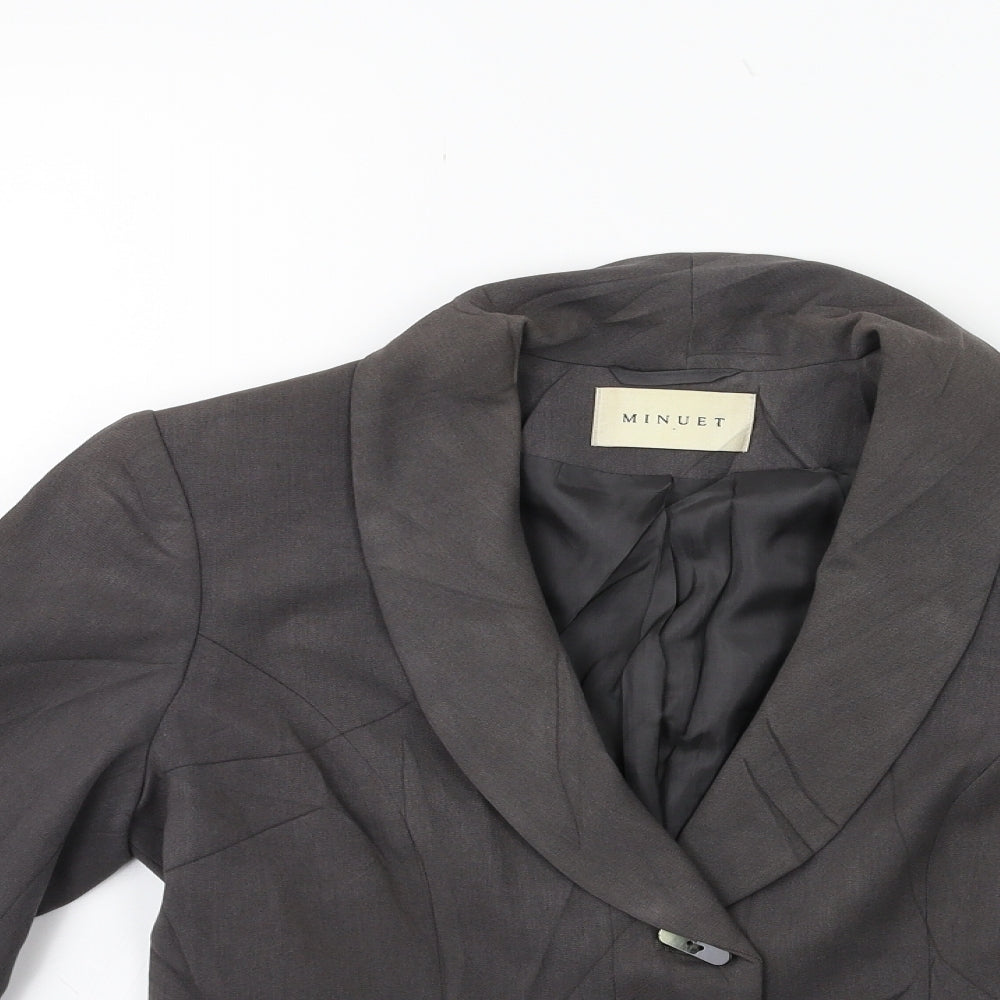 minute Womens Grey   Jacket Blazer Size 8