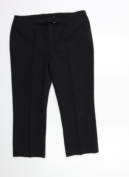 qdos Womens Black   Trousers  Size 16 L23 in