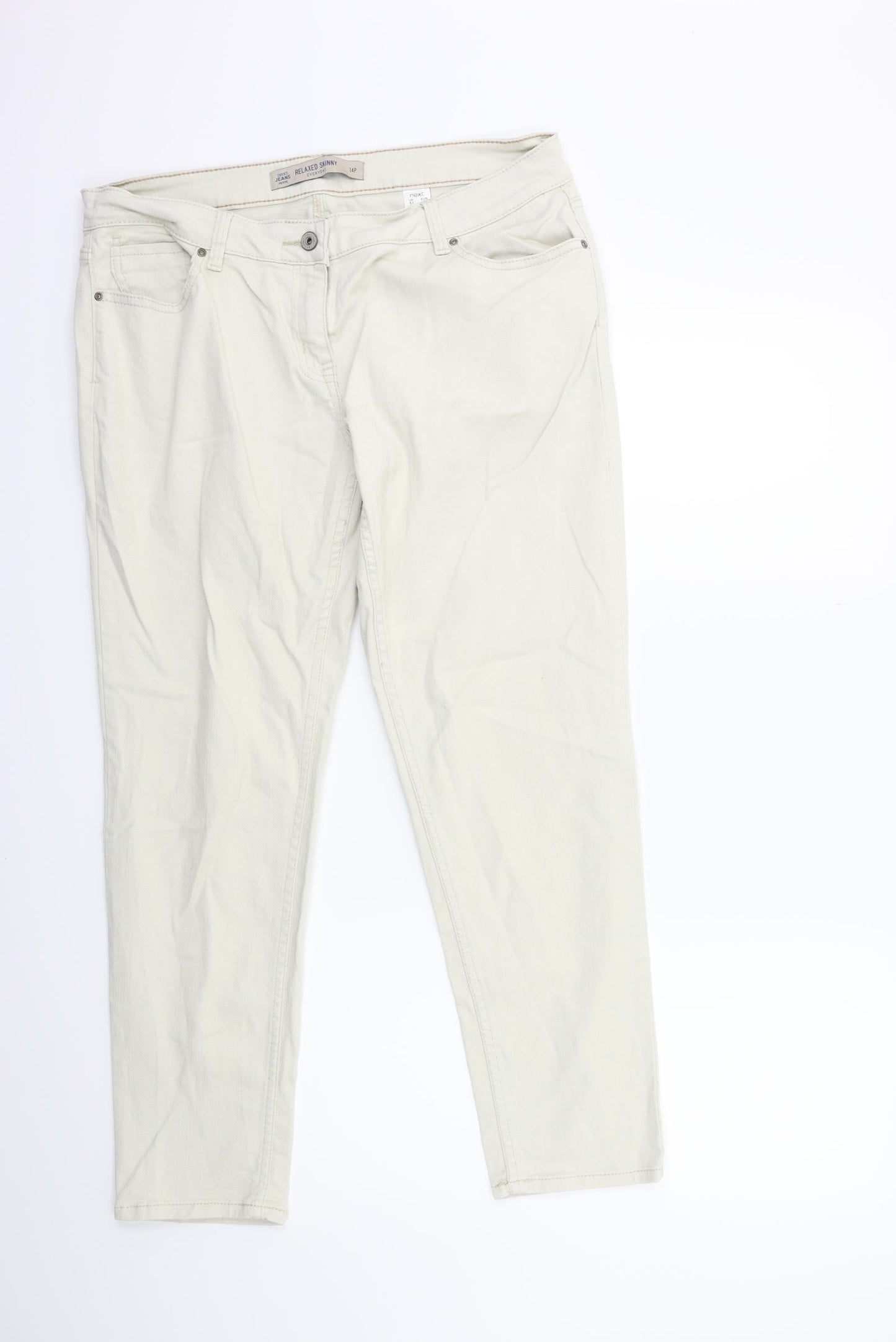 NEXT Womens Beige  Denim Skinny Jeans Size 12 L28 in