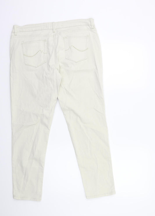 NEXT Womens Beige  Denim Skinny Jeans Size 12 L28 in