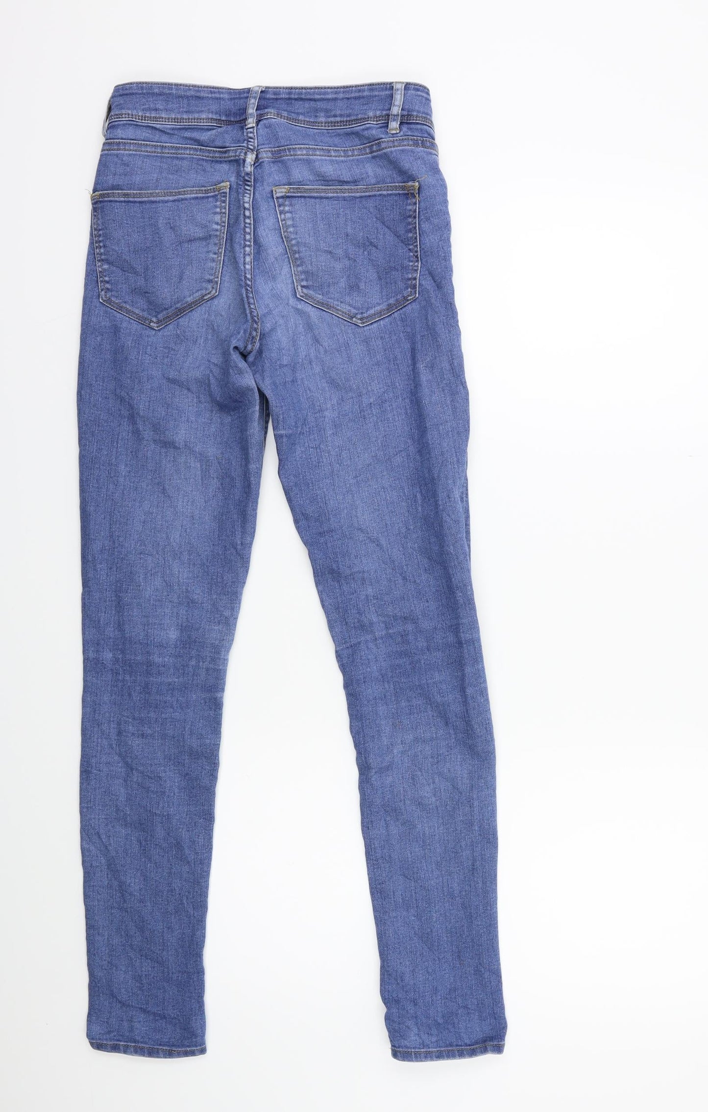 H&M Womens Blue  Denim Skinny Jeans Size 8 L29 in