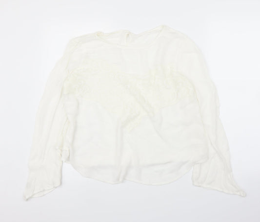 Preworn Womens White   Basic Blouse Size M