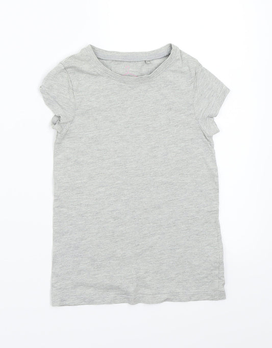NEXT Girls Grey   Basic T-Shirt Size 7 Years