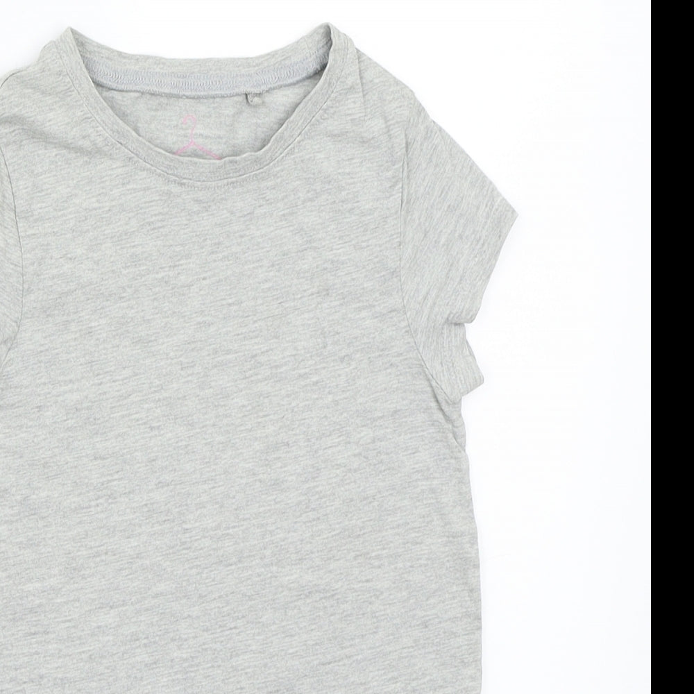 NEXT Girls Grey   Basic T-Shirt Size 7 Years