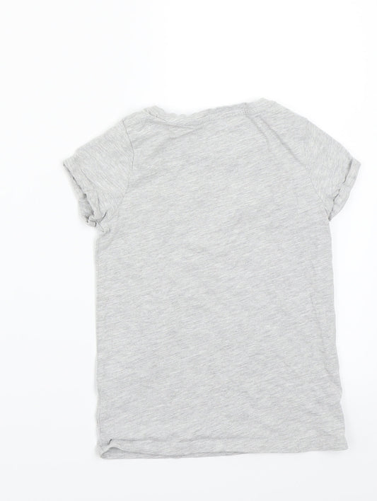 NEXT Girls Grey   Basic T-Shirt Size 6 Years