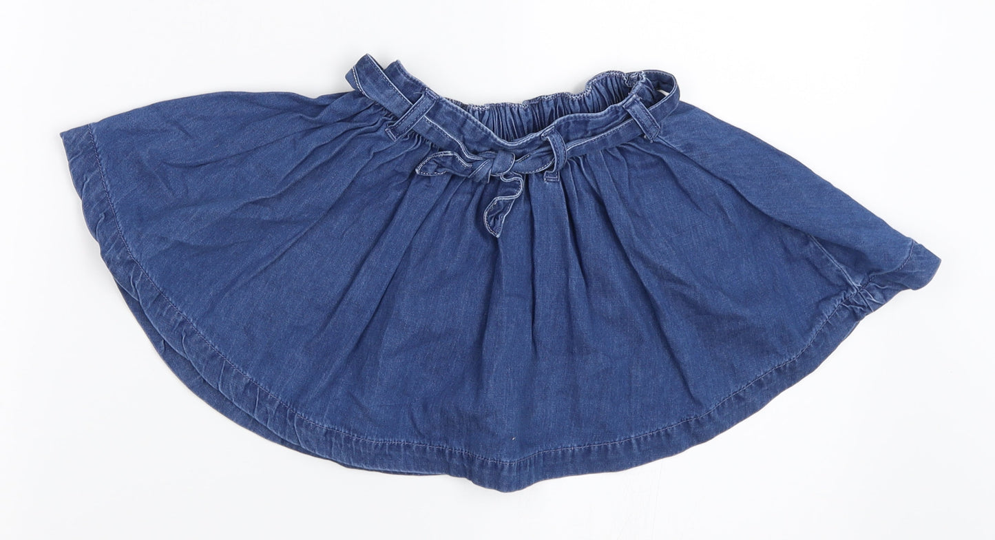 NEXT Girls Blue  Denim Skater Skirt Size 12-18 Months