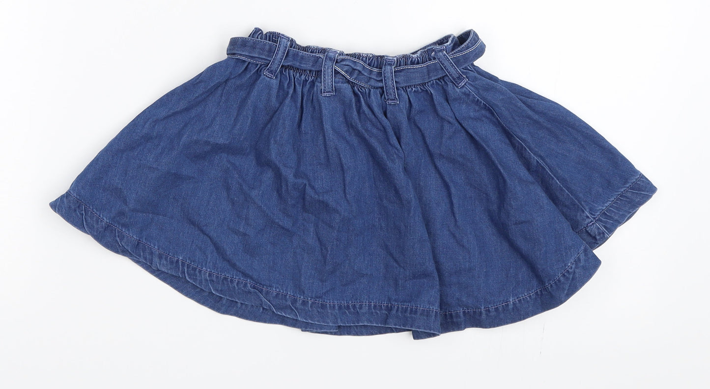NEXT Girls Blue  Denim Skater Skirt Size 12-18 Months