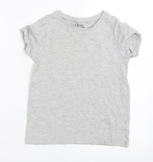 NEXT Girls Grey   Basic T-Shirt Size 7 Years