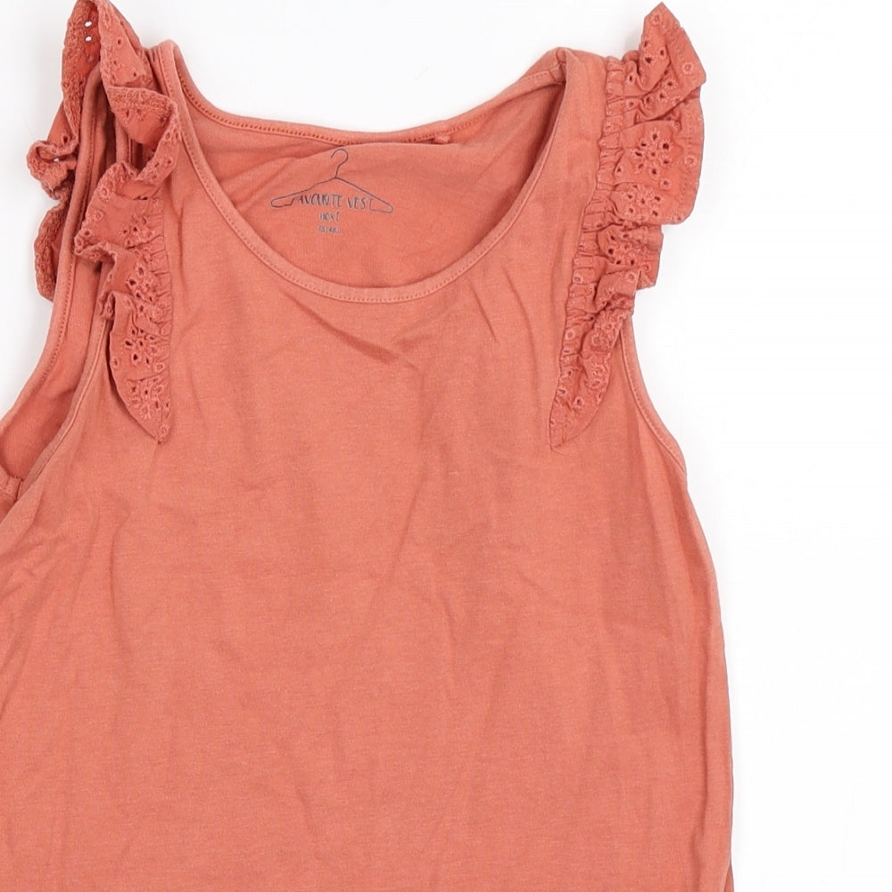 NEXT Girls Orange   Basic Tank Size 7-8 Years