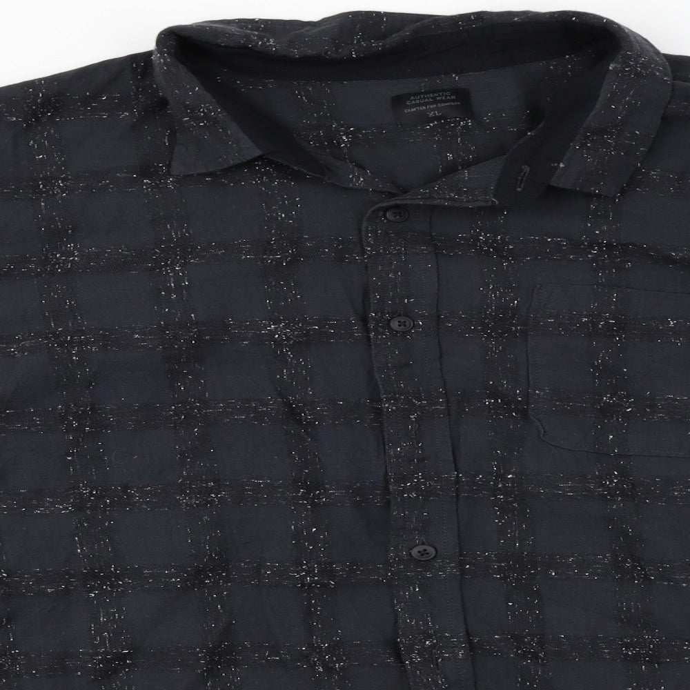 Authentic Casual Wear   Mens Black    Button-Up Size XL