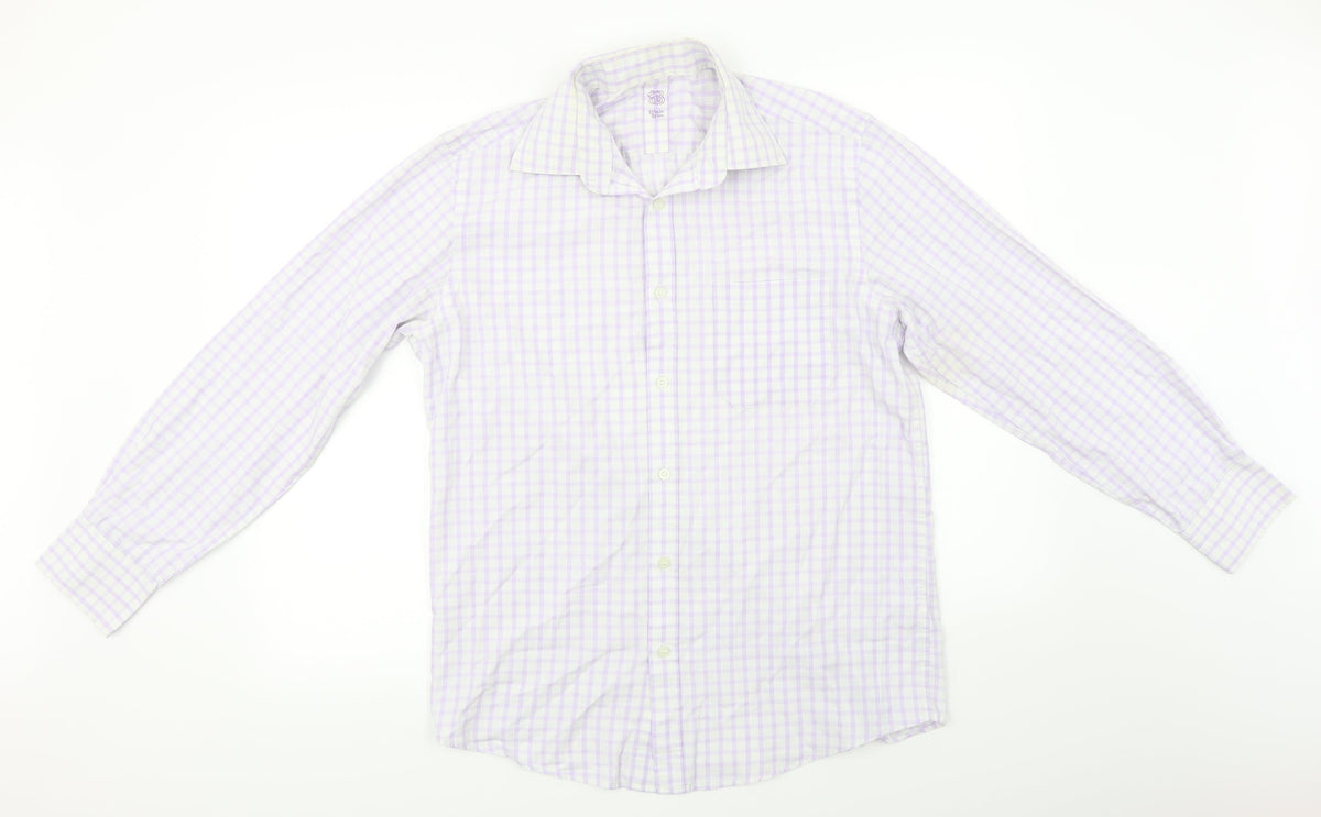 Preworn  Mens Purple Check   Button-Up Size L