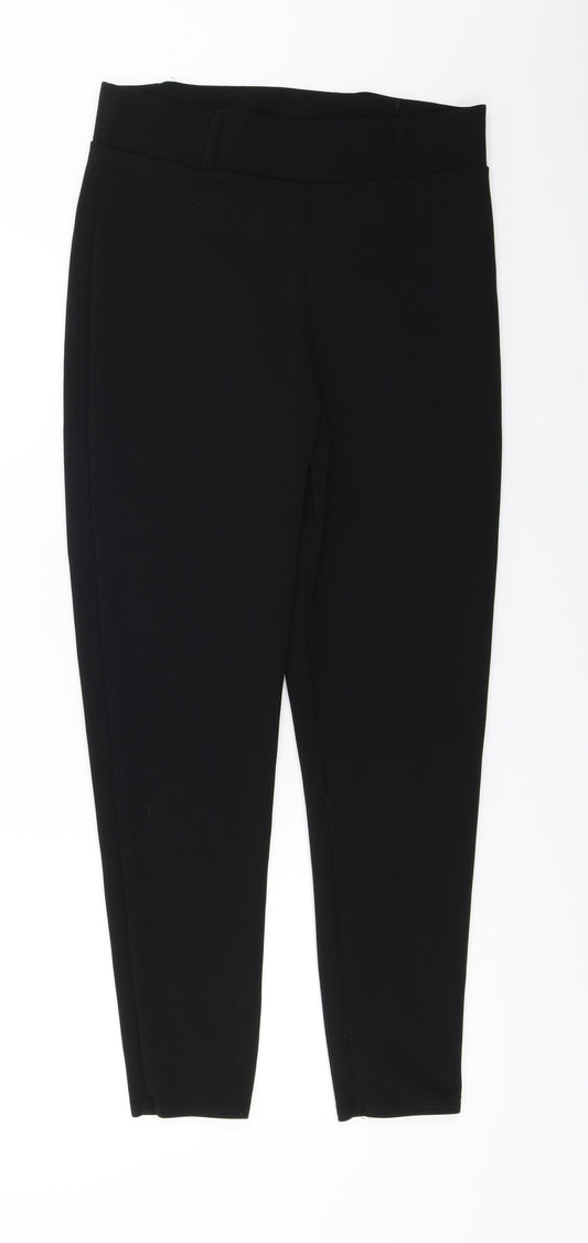 PRETTYLITTLETHING Womens Black   Trousers  Size 12 L24 in