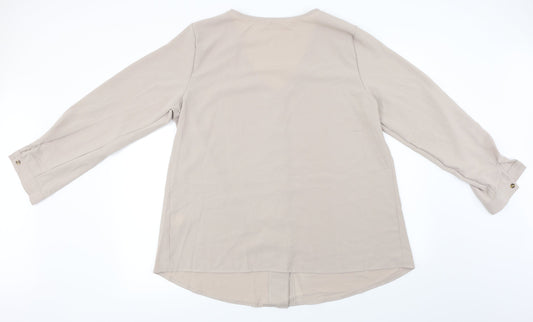 Preworn  Womens Beige   Basic Blouse Size 2XL