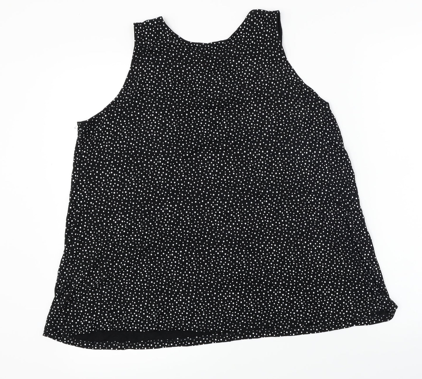 The Basics  Womens Black Polka Dot  Basic T-Shirt Size M