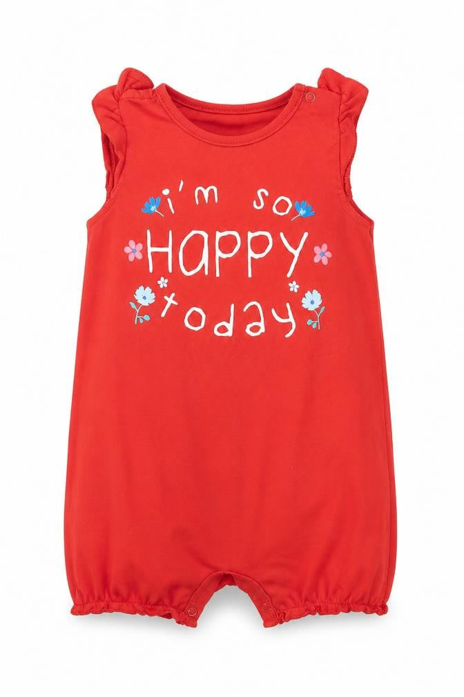 LC Waikiki Girls Red   Babygrow One-Piece Size 12-18 Months  - I'm So Happy Today