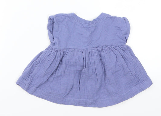 Gap Girls Blue   Basic T-Shirt Size 6-9 Months