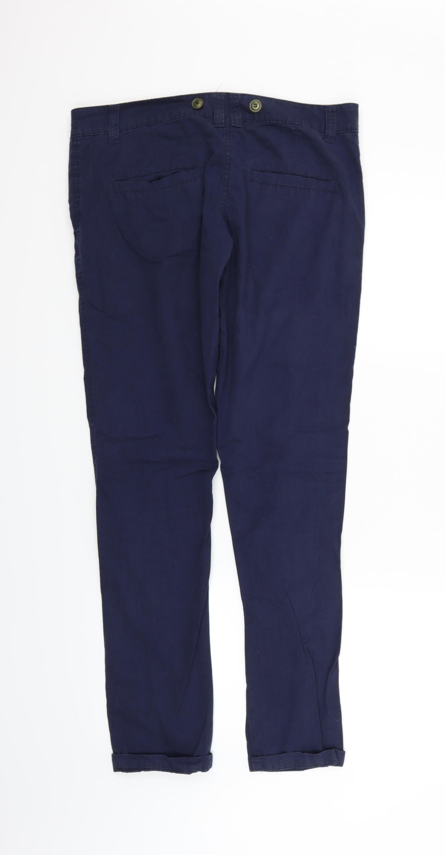 deniem & co Womens Blue Houndstooth  Trousers  Size 10 L27 in