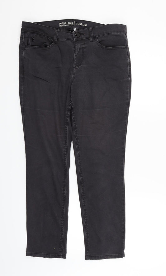 Principles Womens Grey   Straight Jeans Size 12 L25 in
