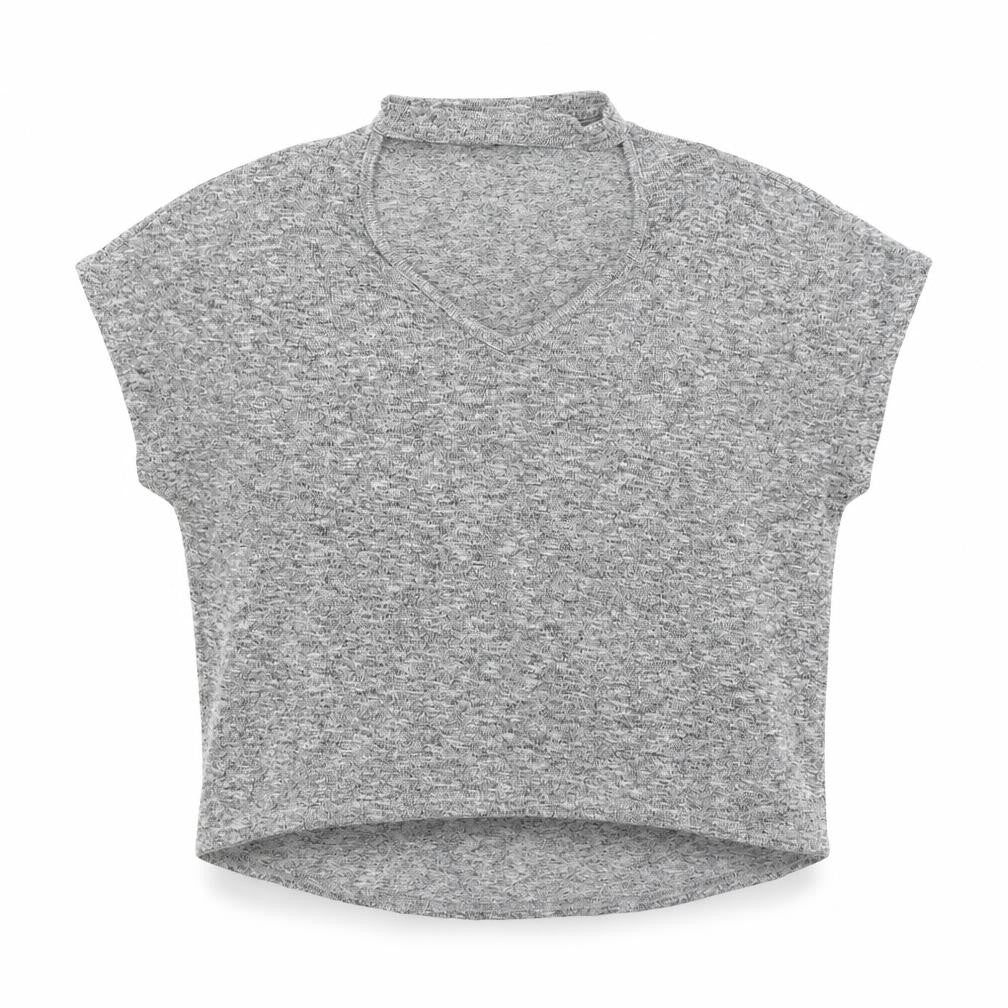 New Look Womens Grey  Knit Pullover Jumper Size S