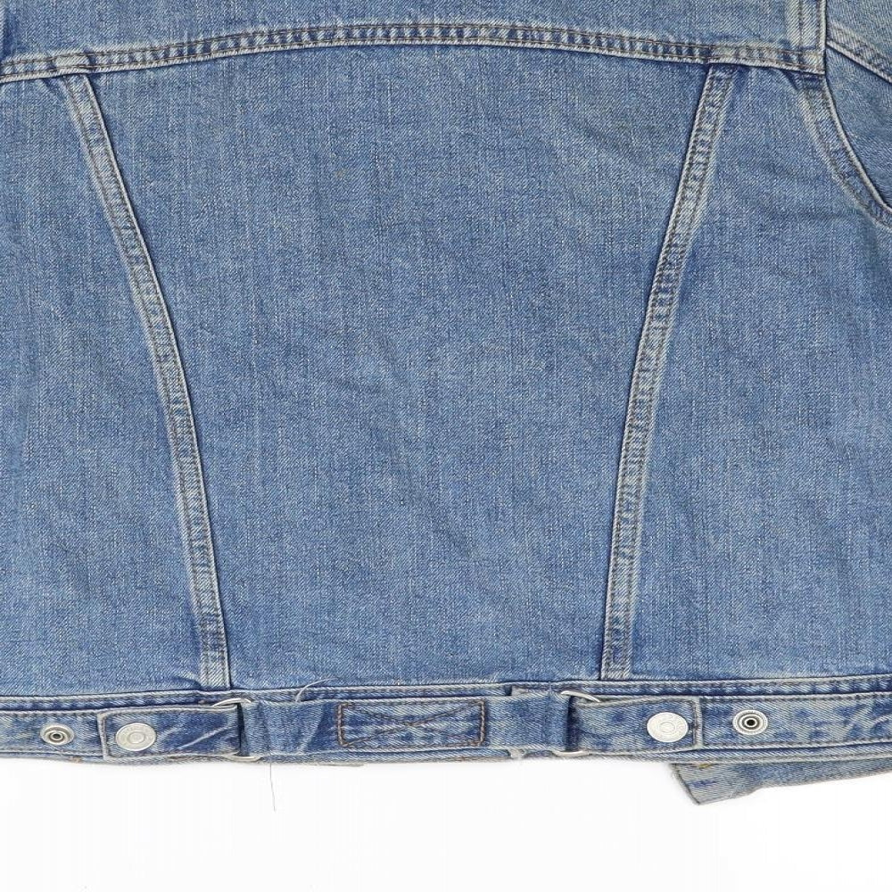 Topshop Womens Blue  Denim Jacket Coat Size 8