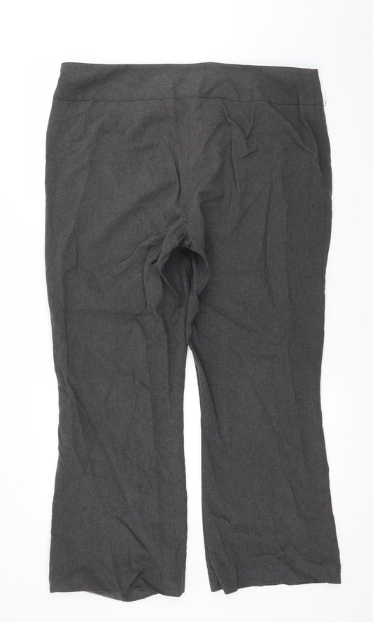 Papaya Womens Grey   Trousers  Size 18 L27 in