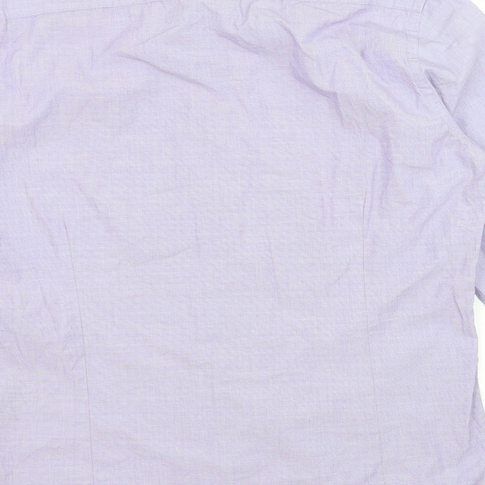 Connor Mens Purple    Button-Up Size M