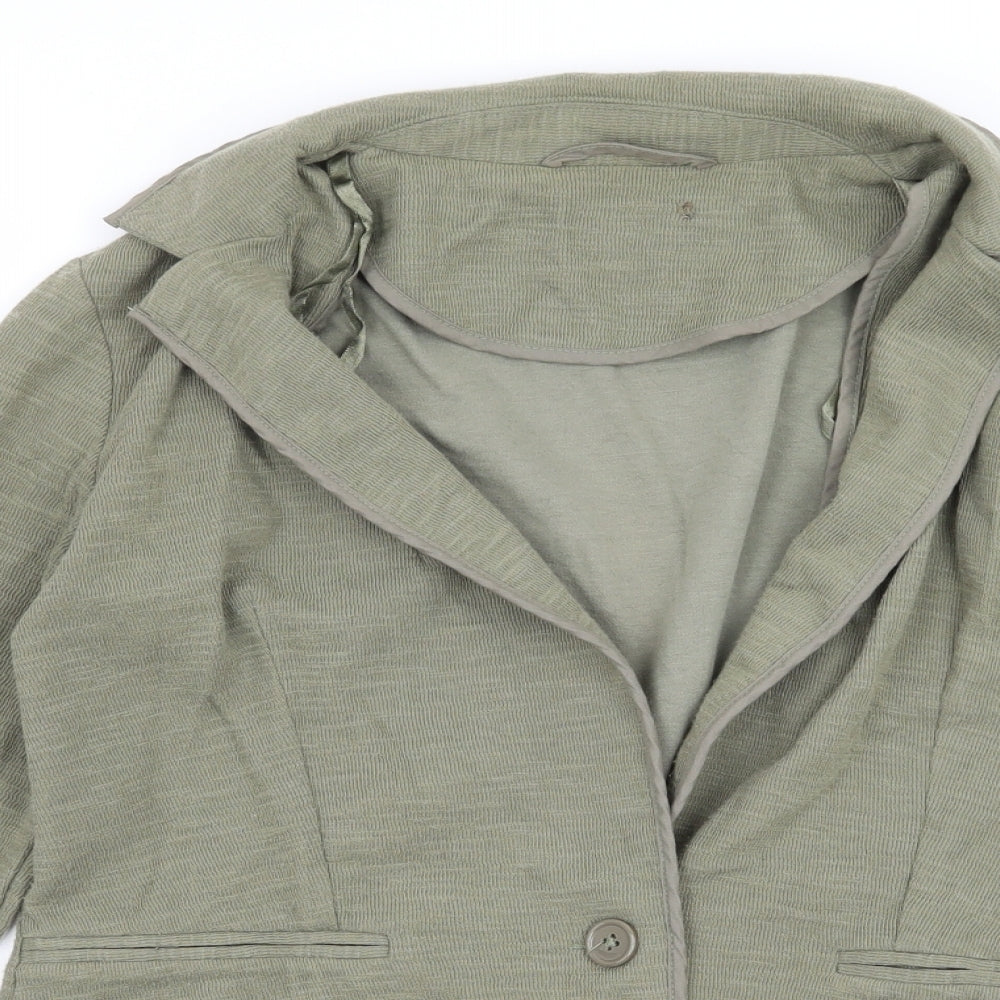 New Look Womens Green  Jersey Jacket  Size 8