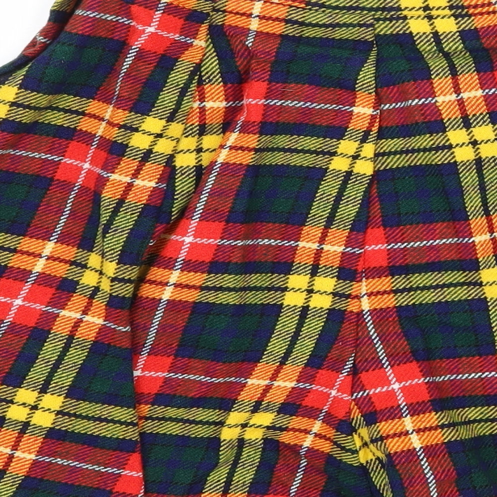 The Fashion Pirate Womens Multicoloured Check  Flare Skirt Size 26 in