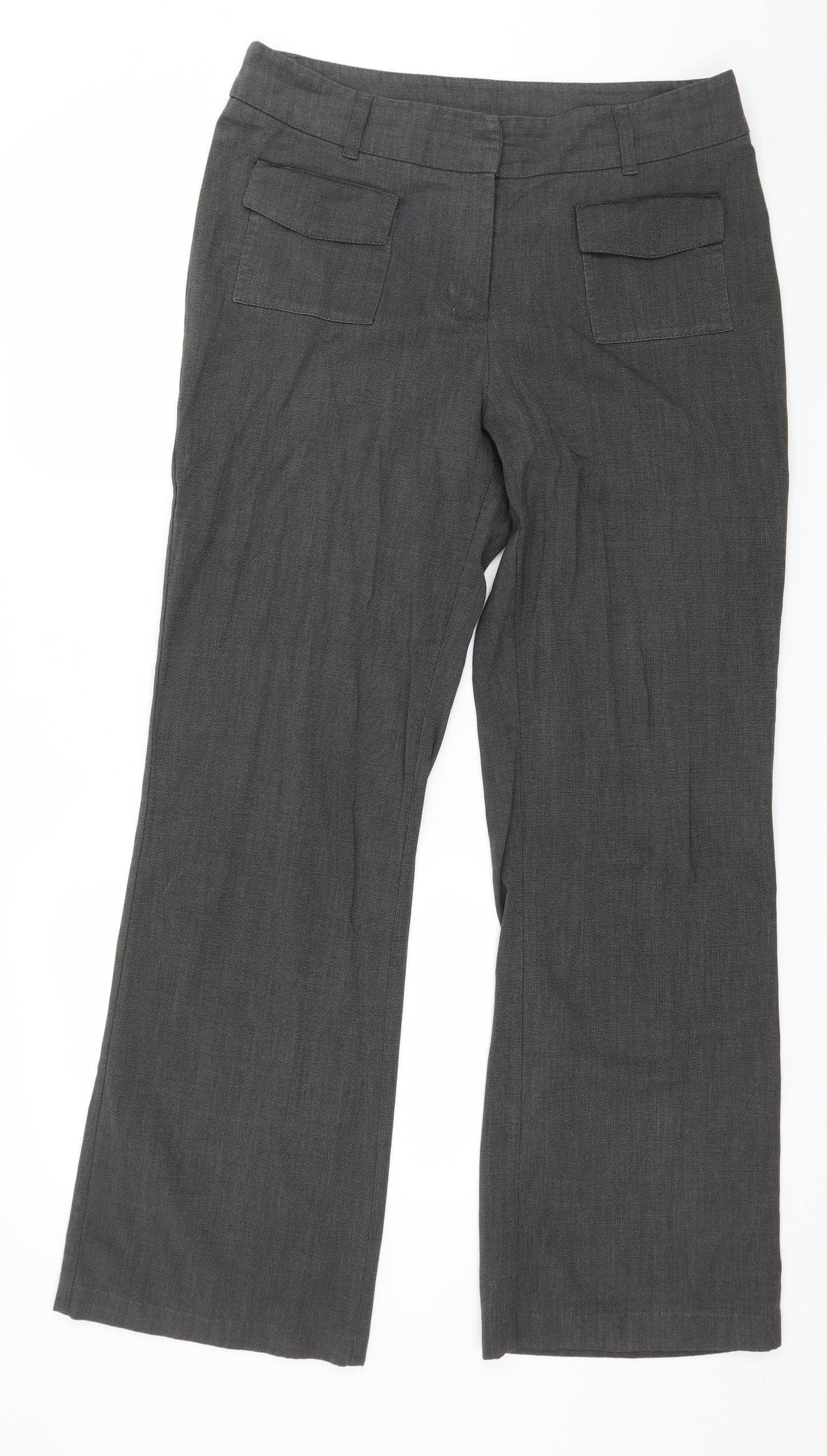 Marks and Spencer Womens Grey   Trousers  Size 14 L20 in