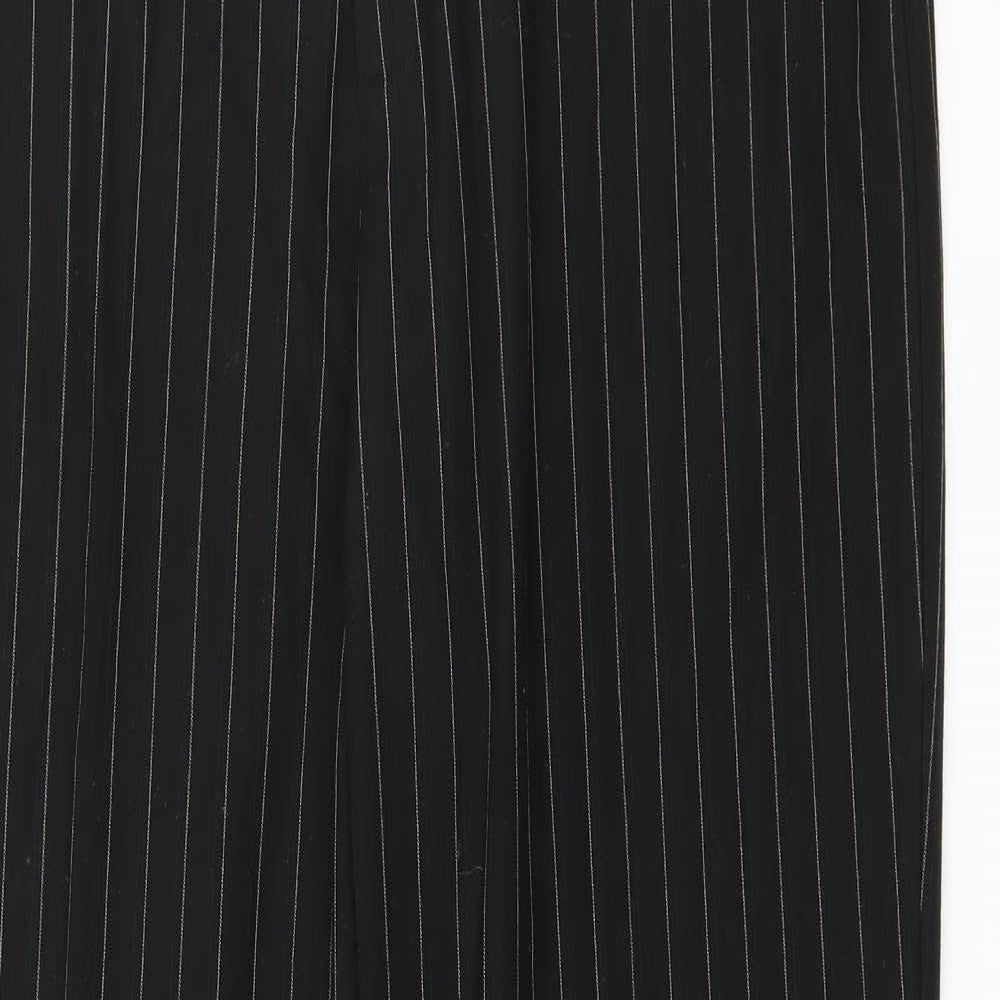 Preworn Womens Black Striped  Trousers  Size 34 in L32 in