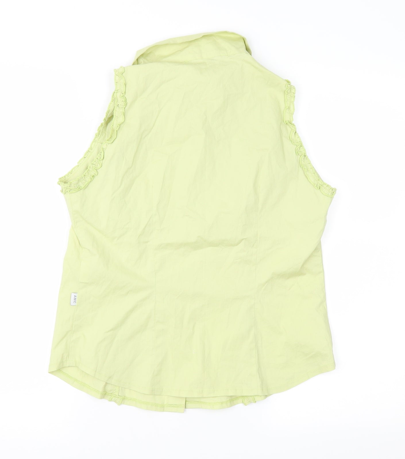 An Miss Club Womens Green   Basic Button-Up Size L