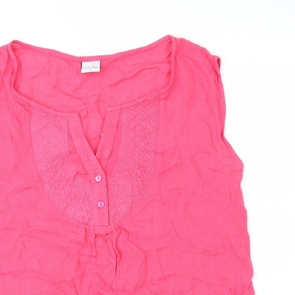 Stock Shop Womens Pink   Basic Blouse Size S