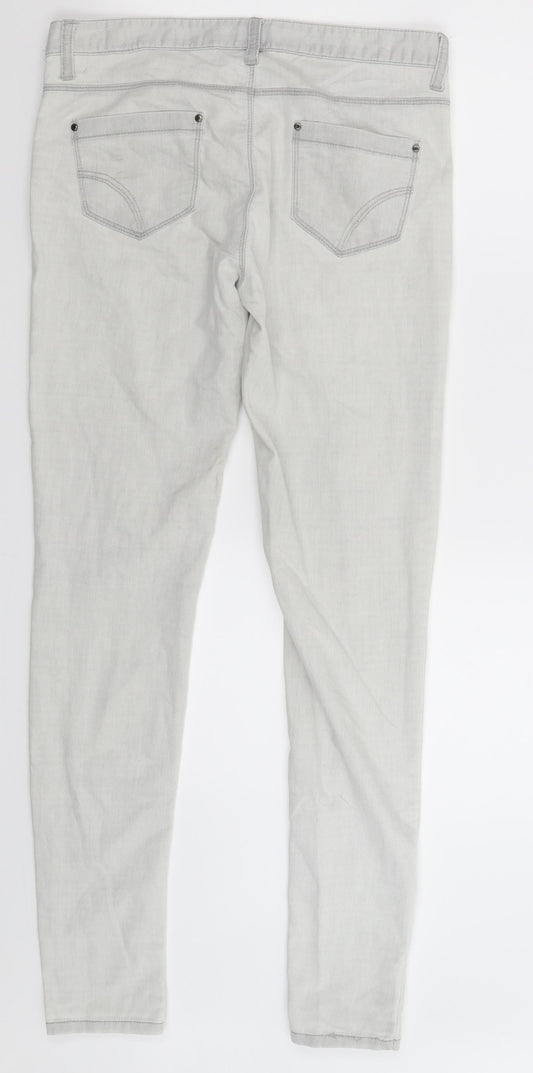 Denim Co Womens Grey  Denim Jegging Jeans Size 12 L30 in
