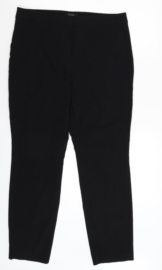 Papaya Womens Black   Trousers  Size 16 L30 in