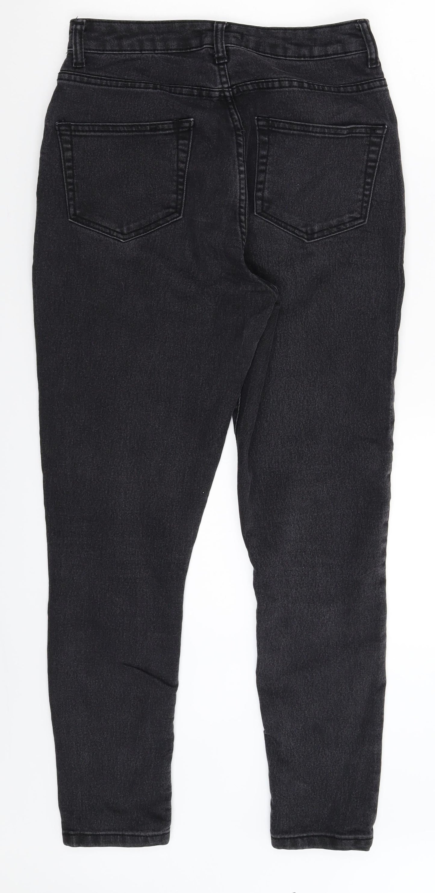 Boohoo Womens Black  Denim Skinny Jeans Size 10 L26 in