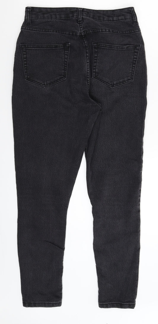 Boohoo Womens Black  Denim Skinny Jeans Size 10 L26 in