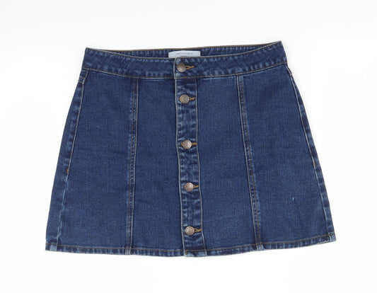 New Look Womens Blue  Denim Mini Skirt Size 10